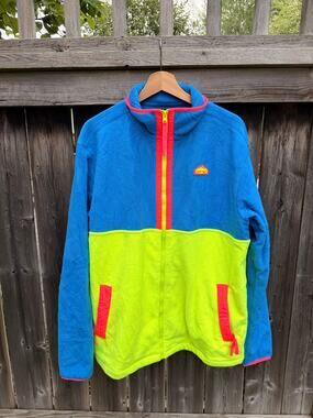 Teamltd colorblock full zip polar fleece jacket with high collar